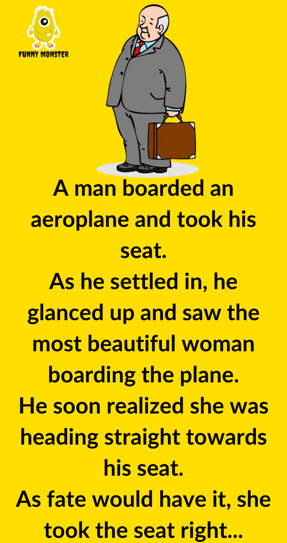 An Old Man Boarded An Aeroplane